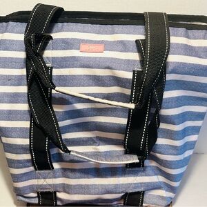 Striped Blue and White Tote Bag
